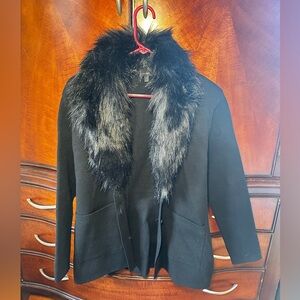 Express Faux Fur Sweater Jacket; size S